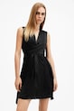 AllSaints rochie din amestec de matase JAYDA mini negru W278DB