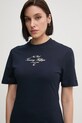 Bavlněné šaty Tommy Hilfiger námořnická modř WW0WW43830