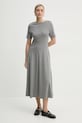 Îmbrăcăminte Tommy Hilfiger rochie din bumbac WW0WW43838 gri