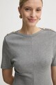 Хлопковое платье Tommy Hilfiger WW0WW43838 серый
