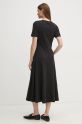 Îmbrăcăminte Tommy Hilfiger rochie din bumbac WW0WW43838 negru