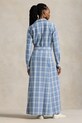 Bavlněné šaty Polo Ralph Lauren 211959904 béžová SS25