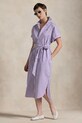 Polo Ralph Lauren rochie din bumbac midi violet 211959911