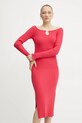 BOSS Orange sukienka 50531453 różowy SS25