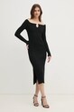 Boss Orange rochie 50531453 negru SS25