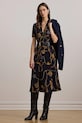 Lauren Ralph Lauren rochie midi bleumarin 200957152