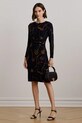 Платье Lauren Ralph Lauren узор тёмно-синий 250957702