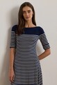Abbigliamento Lauren Ralph Lauren vestito in cotone 250957728 blu navy