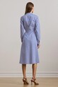 Bombažna obleka Lauren Ralph Lauren 250961779 modra SS25