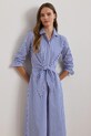 Oblačila Bombažna obleka Lauren Ralph Lauren 250961779 modra