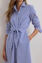 Bombažna obleka Lauren Ralph Lauren modra 250961779