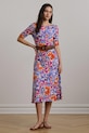 Lauren Ralph Lauren rochie din bumbac midi alb 250972596