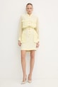 Сукня з домішкою льону Pinko 105019.A2I9 жовтий SS25