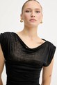 Lanena haljina Pinko crna 104872.A2GF