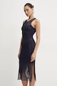 Pinko rochie midi bleumarin 104811.A2GJ