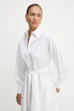 Karl Lagerfeld rochie din bumbac alb A1W13018