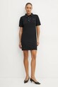Хлопковое платье Karl Lagerfeld короткий чёрный A1W13042