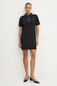 Karl Lagerfeld rochie din bumbac fixat negru A1W13042