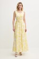 Odzież Twinset sukienka bawełniana 251AX2030 żółty