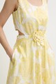 Twinset sukienka bawełniana żółty 251AX2030