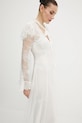 Twinset sukienka z domieszką jedwabiu 251TS2091 beżowy