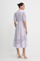 Дрехи Памучна рокля Twinset 251TT2330 виолетов