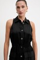 Twinset ruha vászonkeverékből fekete 251TT2270