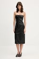 Kožené šaty IRO midi černá WM33BETTI