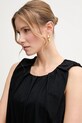 Liviana Conti rochie din bumbac negru L5SH68