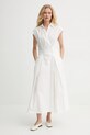 A.P.C. sukienka bawełniana robe athena COEVD.F35149 biały SS25