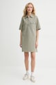 A.P.C. rochie din bumbac robe selia COGBJ.F35177 verde SS25
