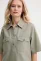 A.P.C. rochie din bumbac robe selia verde COGBJ.F35177