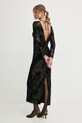 Pepe Jeans sukienka welurowa ANASTASIA PL953636 czarny SS25