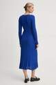 Odzież Pepe Jeans sukienka z domieszką jedwabiu NATASHA PL953642 niebieski