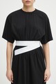 MM6 Maison Margiela vestito in cotone nero S52DA0063