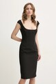 Bardot sukienka z elastanem czarny 59715DB