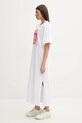 Бавовняна сукня Fiorucci Lollipop Mouth Print Maxi T-Dress W02SPDTS108CJ01WH03 білий SS25