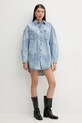 Fiorucci farmerruha Angel Print Denim Shirt Dress W02SPDDR313DN03DN02 kék SS25