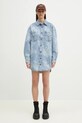 Fiorucci vestito di jeans Angel Print Denim Shirt Dress W02SPDDR313DN03DN02