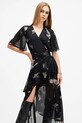 AllSaints rochie Alână W135DB negru SS25