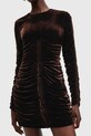 Šaty AllSaints ERIS W138DB hnedá SS25