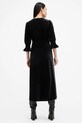 Šaty AllSaints ANI VELVET W143DB čierna