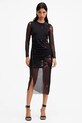 AllSaints rochie NORA midi negru W247DB