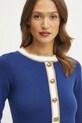Luisa Spagnoli rochie din lana bleumarin 100025