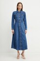 Rifľové šaty Luisa Spagnoli 541651 modrá SS25