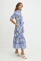 Luisa Spagnoli rochie din bumbac 542129 bleumarin SS25