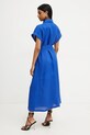 Odzież Luisa Spagnoli sukienka lniana 542264 niebieski