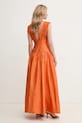 Luisa Spagnoli rochie de mătase 542132 portocaliu SS25