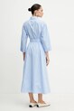 Pamučna haljina Marella MADDA 2513221074 plava SS25