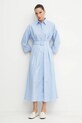 Pamučna haljina Marella MADDA plava 2513221074